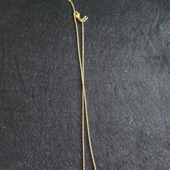 COACH Signature C crystal pendant gold toned chain with charm - Picture 7 of 8